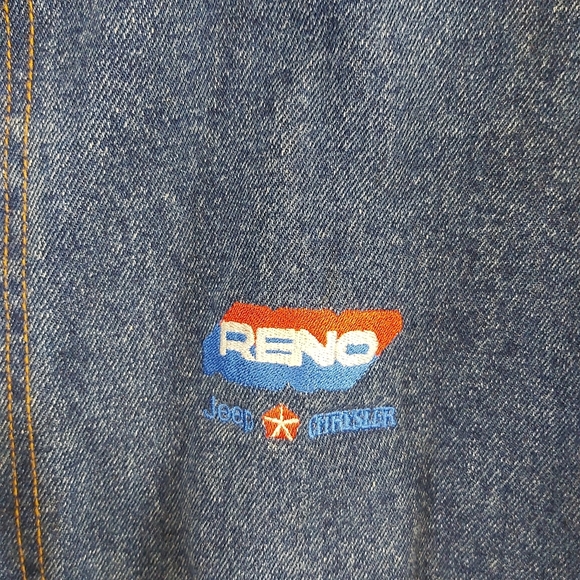 Vintage Contrast Denim Bomber Jacket sz Medium - Picture 7 of 13